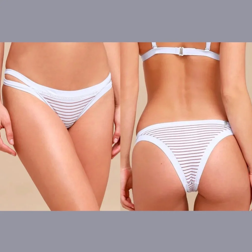 NEW Rhythm [ XL‎ ] Cheeky Stripes Sunkissed Itsy Bikini Bottom Green